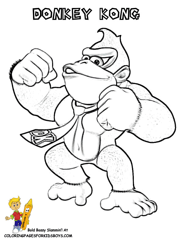 donkey kong coloring pages