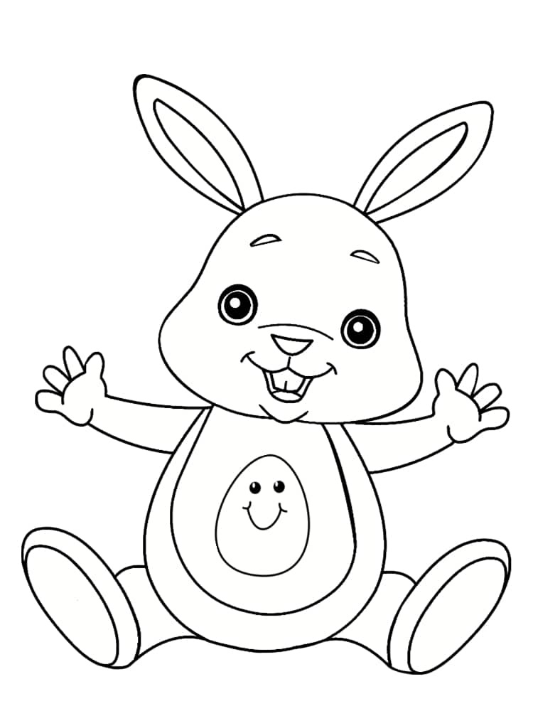 coloriage lapin de paques