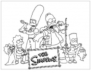 image=les simpsons coloriage simpsons bart homer marge lisa 2 2