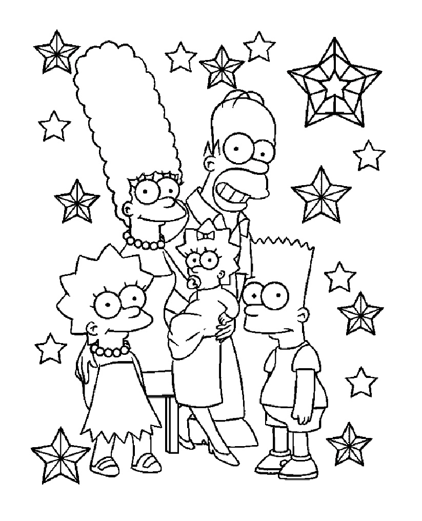 image=the simpsons Coloring for kids the simpsons 2
