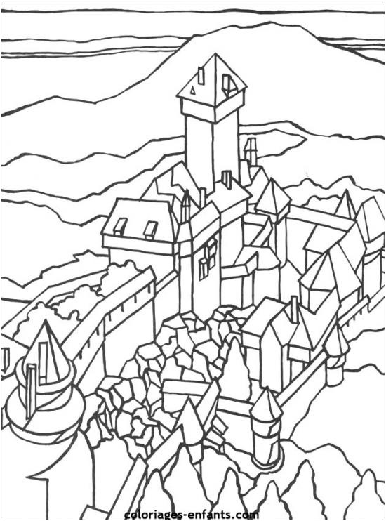 dessin chateau fort maternelle