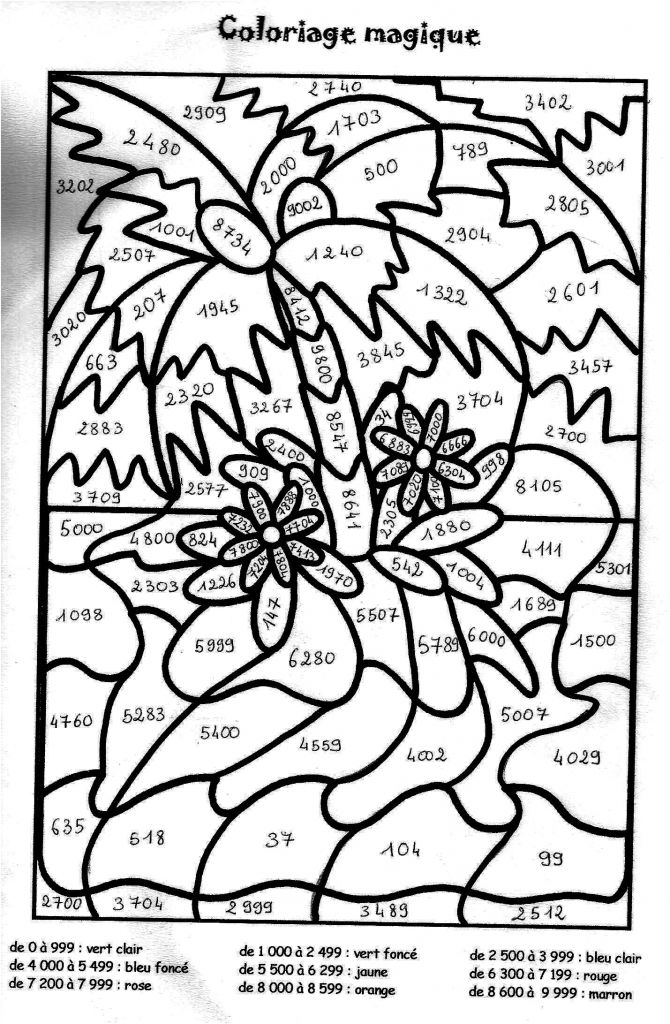 10 Excellent Coloriage Magique Cm1 Multiplication Pics  COLORIAGE