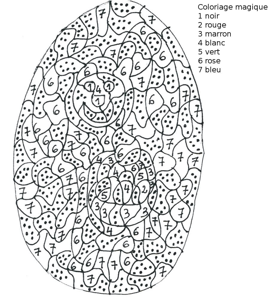 coloriage magique lapin de paques
