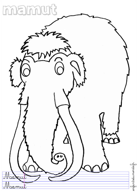 dessin des animaux de la prehistoire