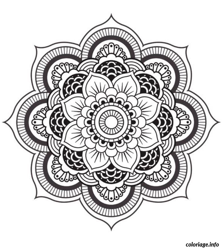 mandala fleur coloriage dessin 2440