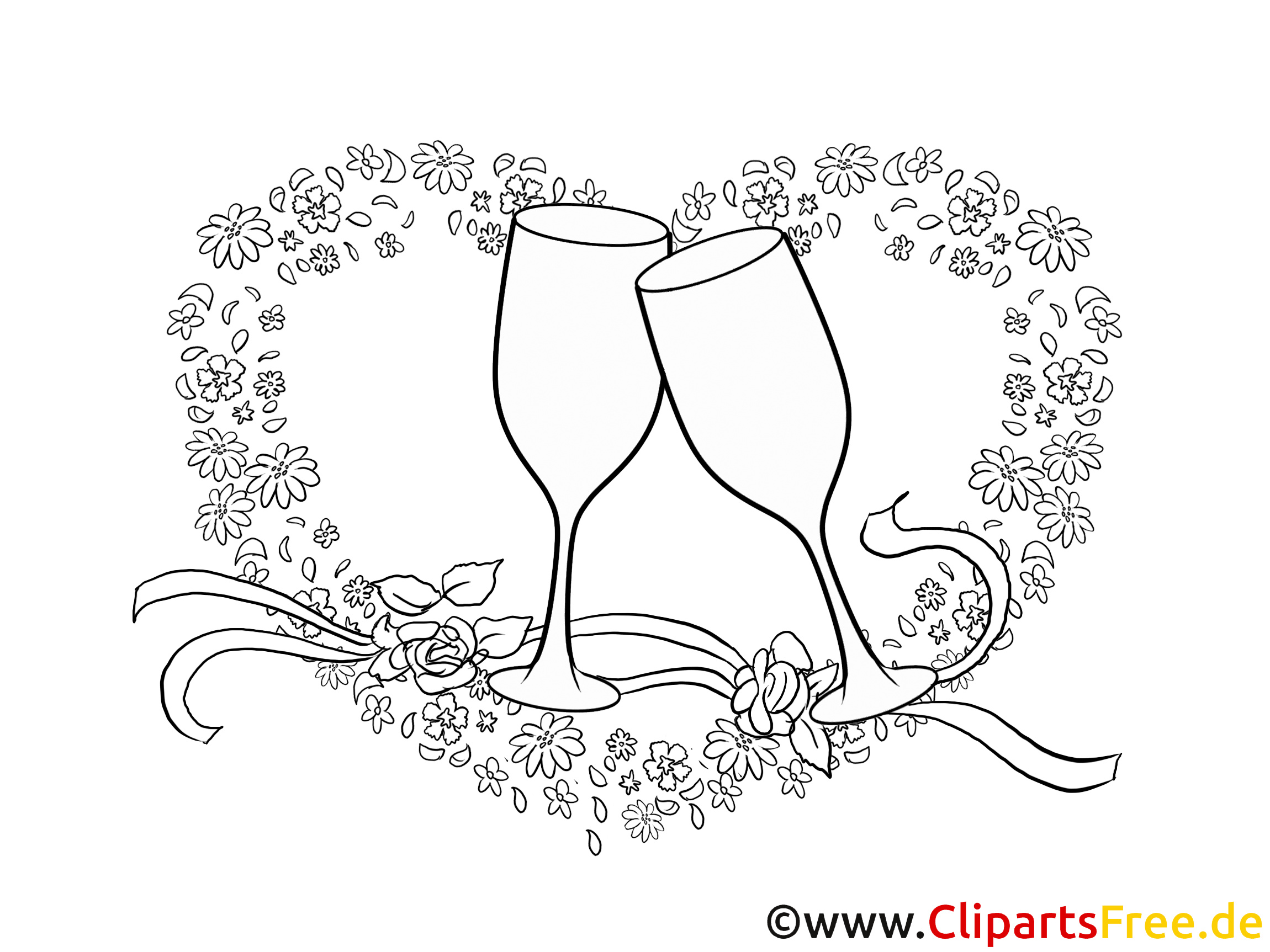 coeur clip art à imprimer mariage dessin 7748