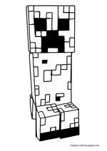 minecraft mutant creeper coloring pages sketch templates
