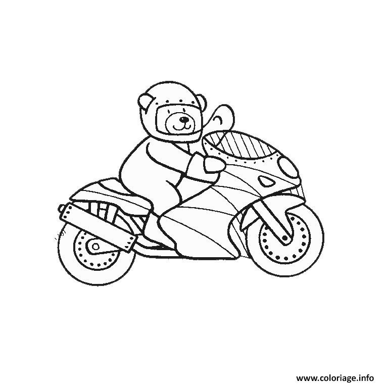 moto de course 28 coloriage