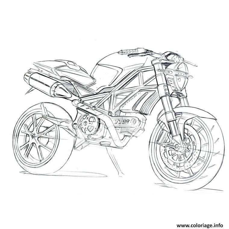 moto de course 27 coloriage dessin