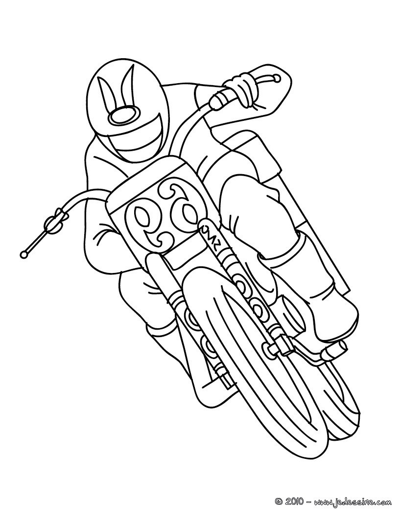 coloriage moto de course gratuit