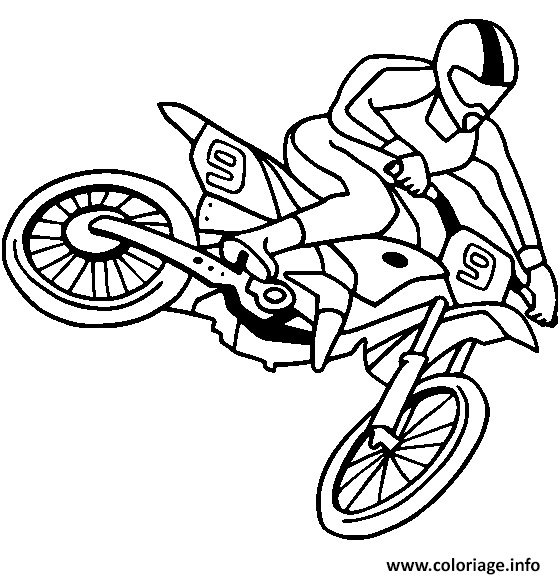 motocross 1 coloriage