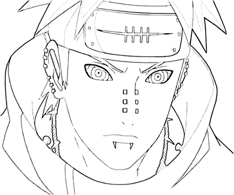 naruto pain coloring pages 2