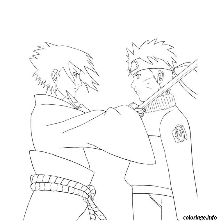 naruto et sasuke coloriage dessin 702