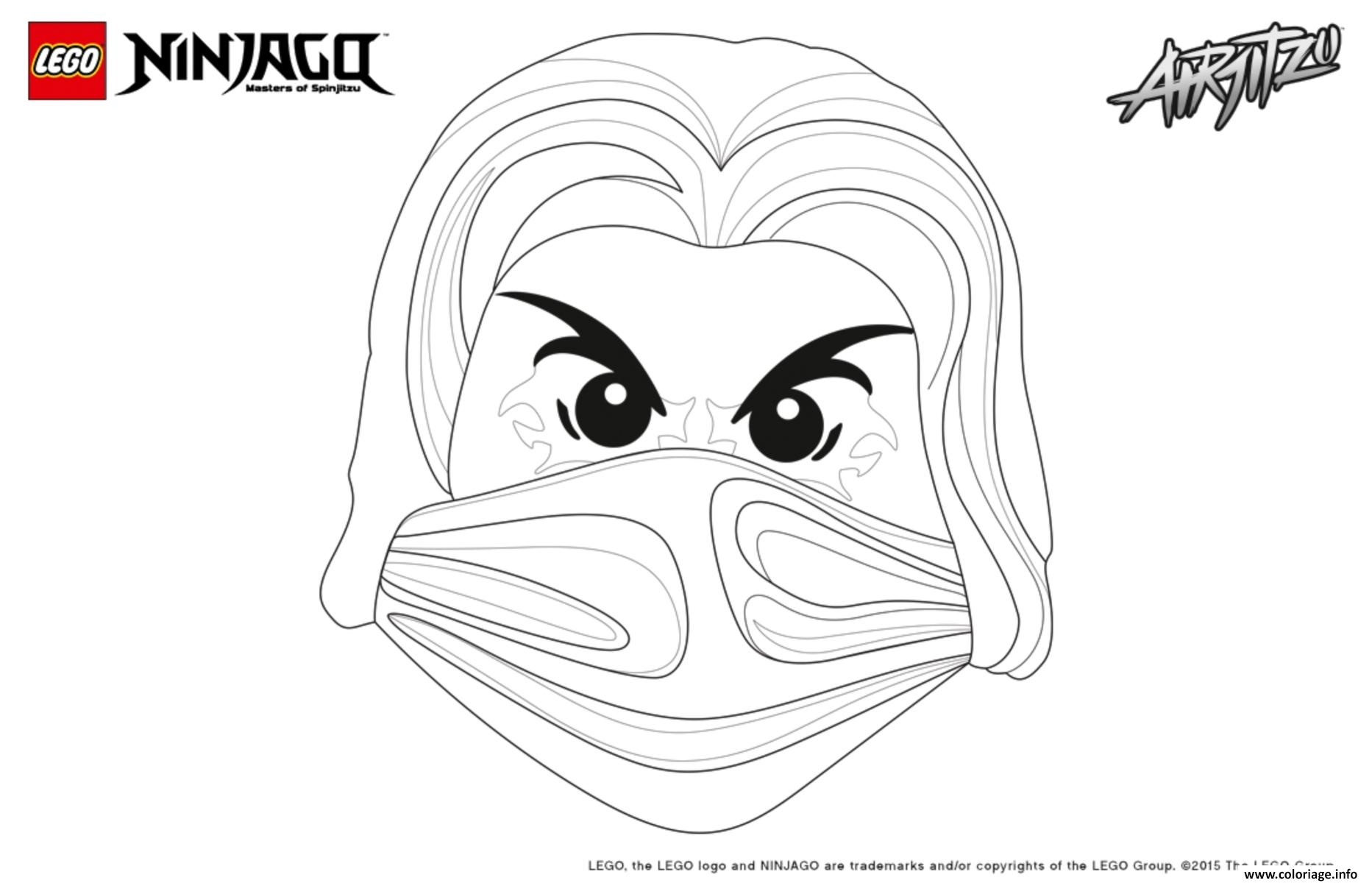 ninjago lego visage jay coloriage