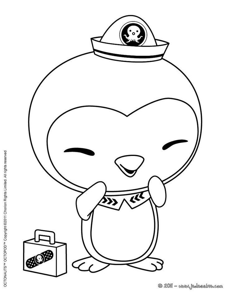 octonauts coloring pages for free coloriage medic peso penguin cartoon col