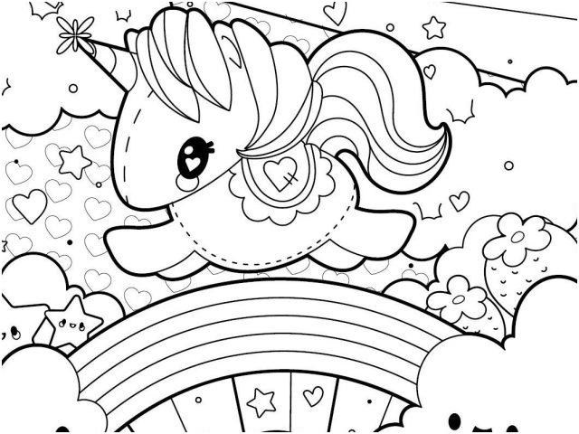 coloriage licorne arc en ciel kawaii etoiles happy unicorn par avec arc en ciel kawaii etoiles happy unicorn par artherapie et image de licorne a imprimer 6 1542x796px image de licorne a imprimer