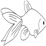 dessin a colorier de poisson rouge