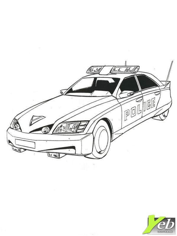 dessin voiture police imprimer gratuit