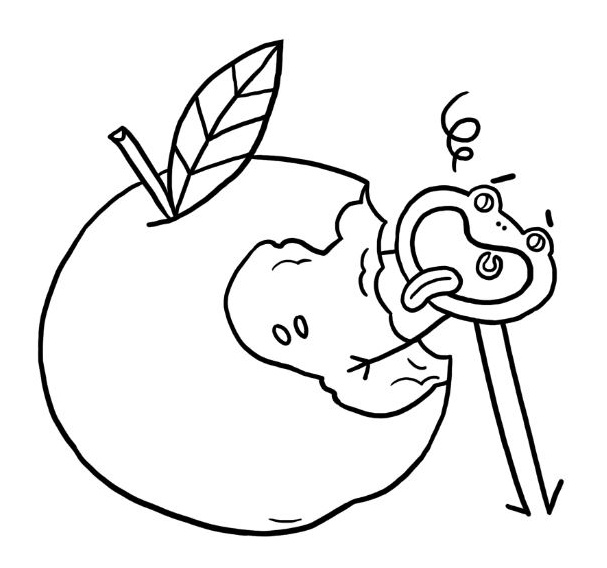 coloriage la pomme