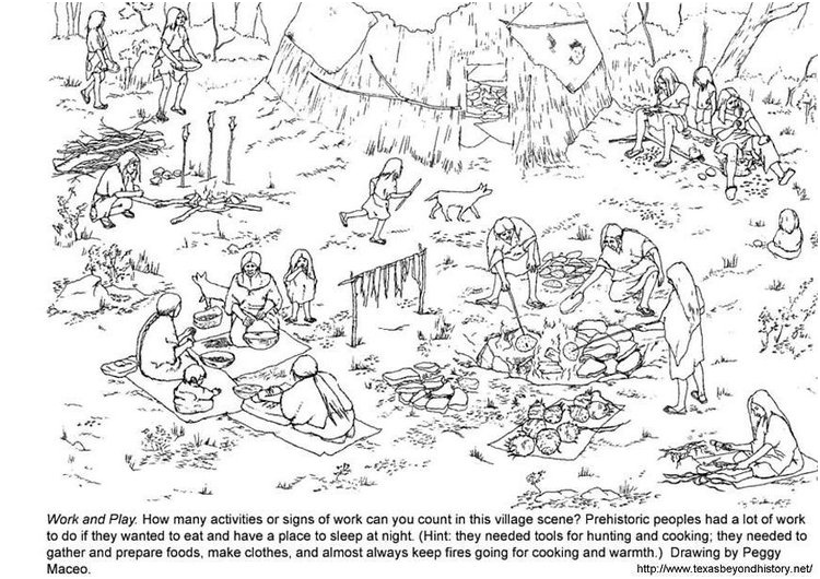 hard coloring pages of stone age sketch templates
