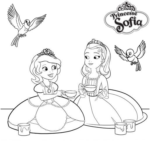 coloriage gratuit princesse sofia