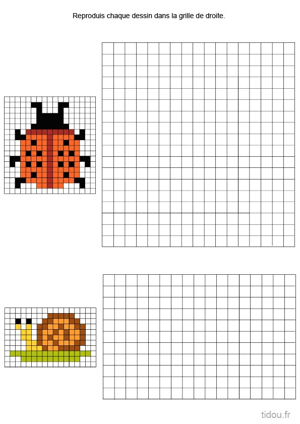 coloriages reproduire sur quadrillage tidou fr avec pixel art 3 et dessin a imprimer de pixel 11 reproduire un dessin en coloriant les cases d un quadrillage dessin a imprimer de pixel