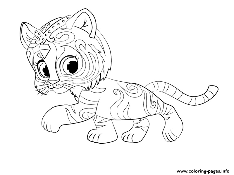 tiger nahal from shimmer and shine coloring printable coloring pages book