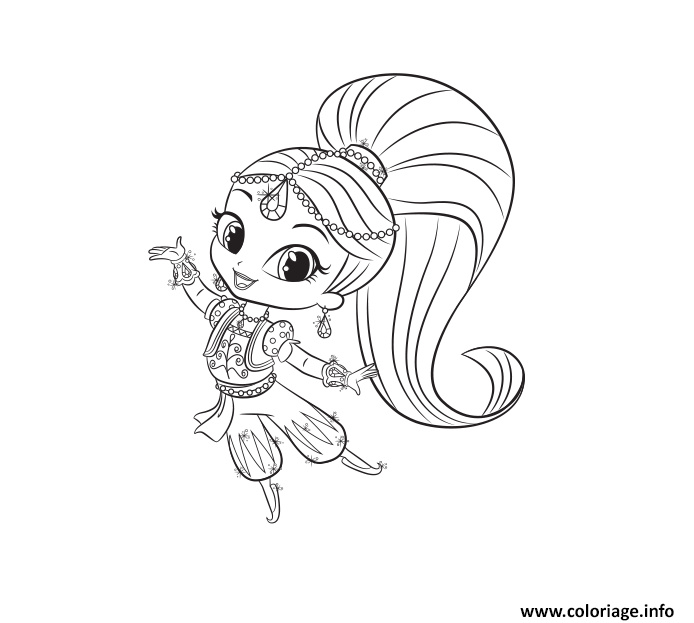 shimmer and shine leah coloring pages sketch templates