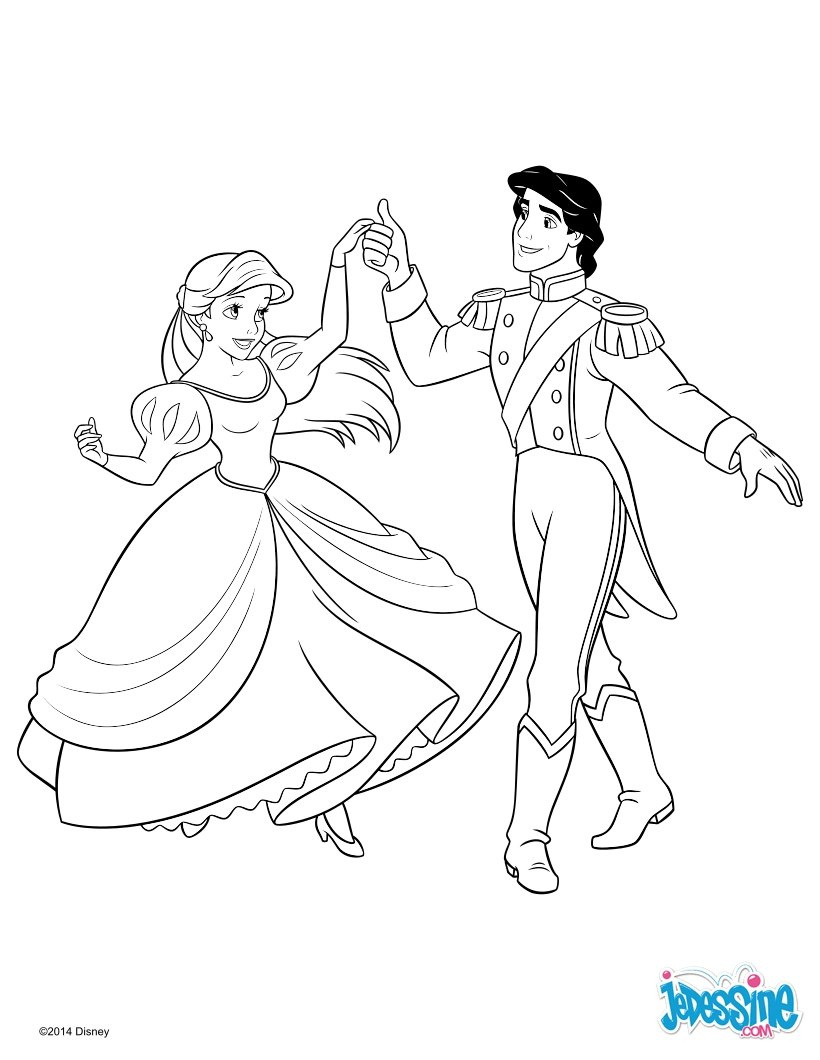 ariel et le prince eric au bal