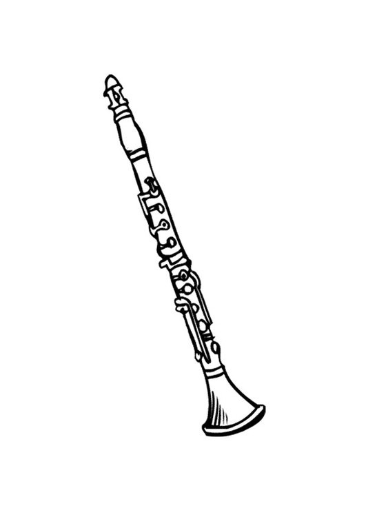 malvorlage klarinette 2 i9586