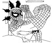 spiderman avec sa spider moto auto tres rapide coloriage dessin