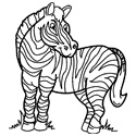 coloriage zebre vasarely