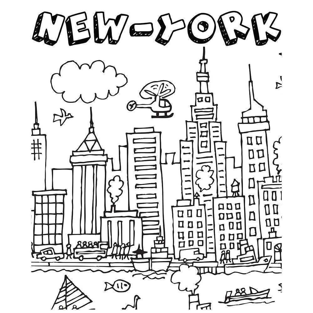 coloriage de la ville de new york a imprimer nouveau dessin noir et concernant photo new york noir et blanc a imprimer