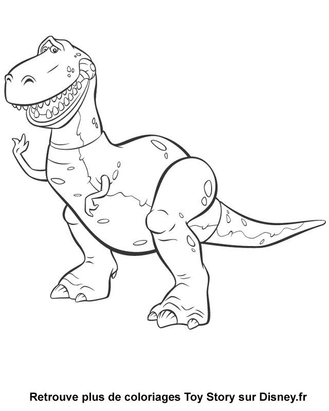 coloriage toy story 3 rex le dinosaure