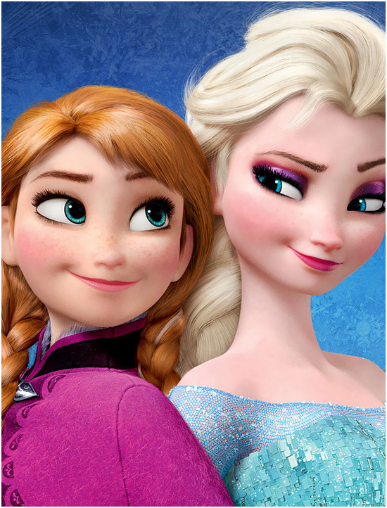 Anna et Elsa de la Reine des Neiges