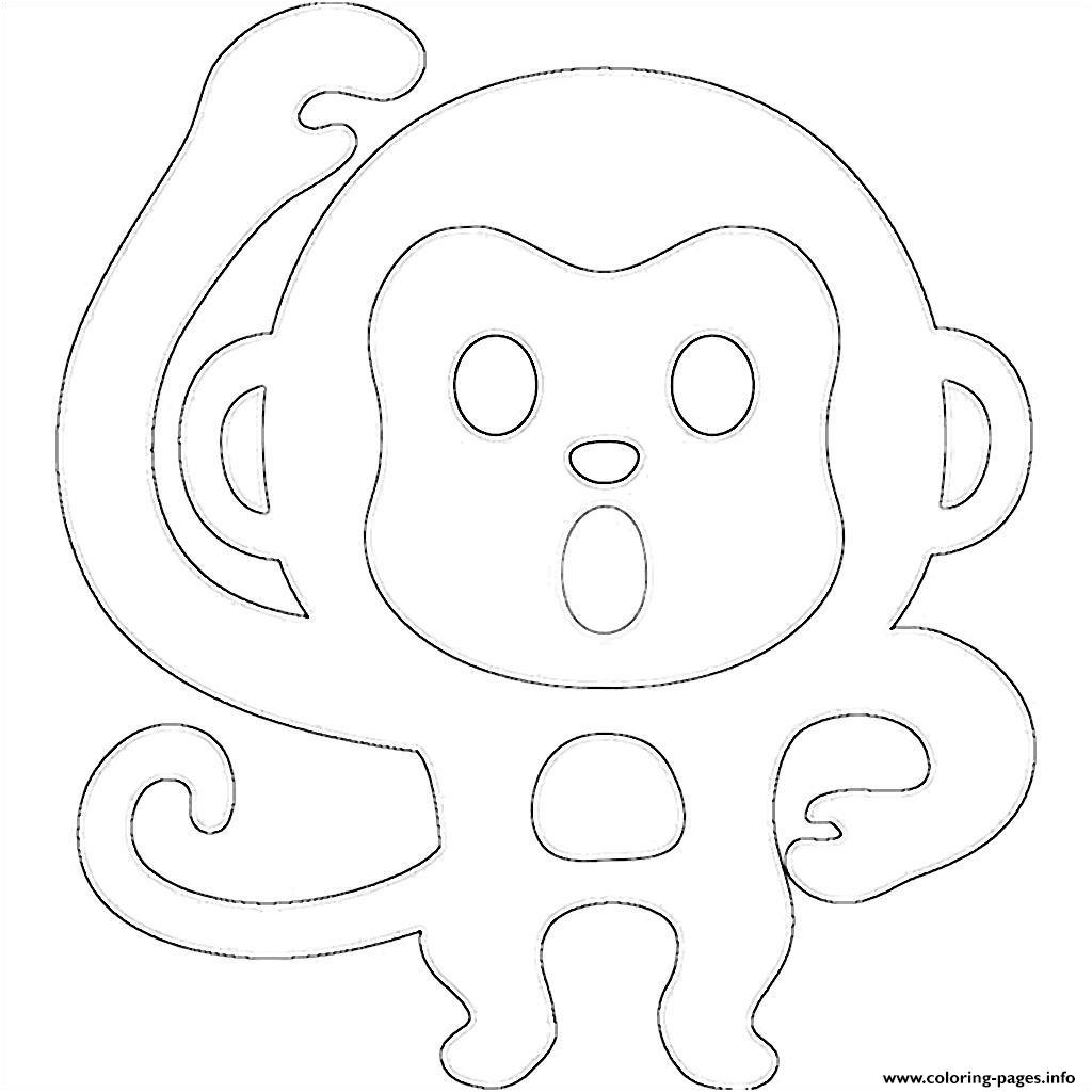 emoji monkey emoticon printable coloring pages book