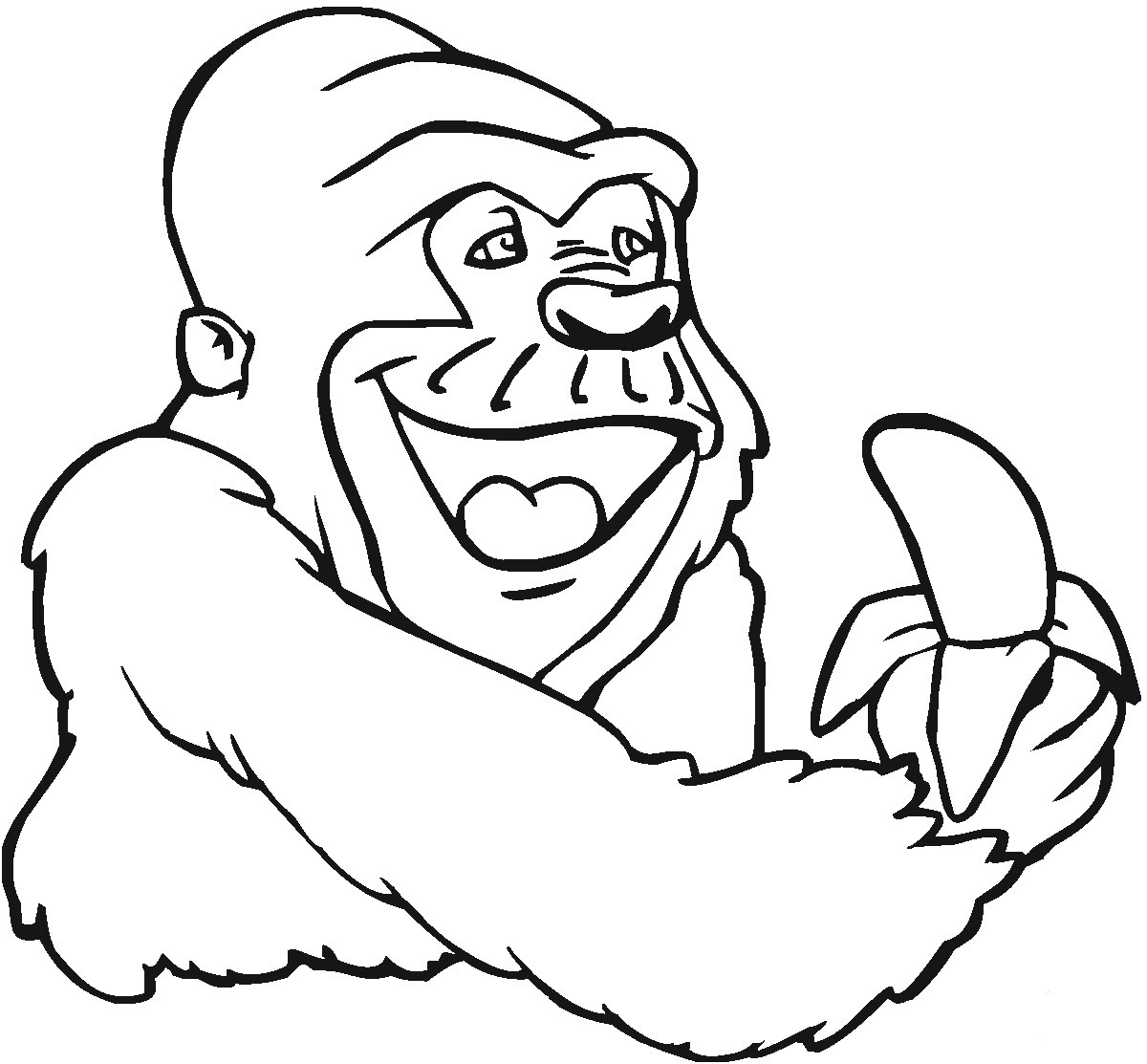 coloriage gorille a imprimer gratuit