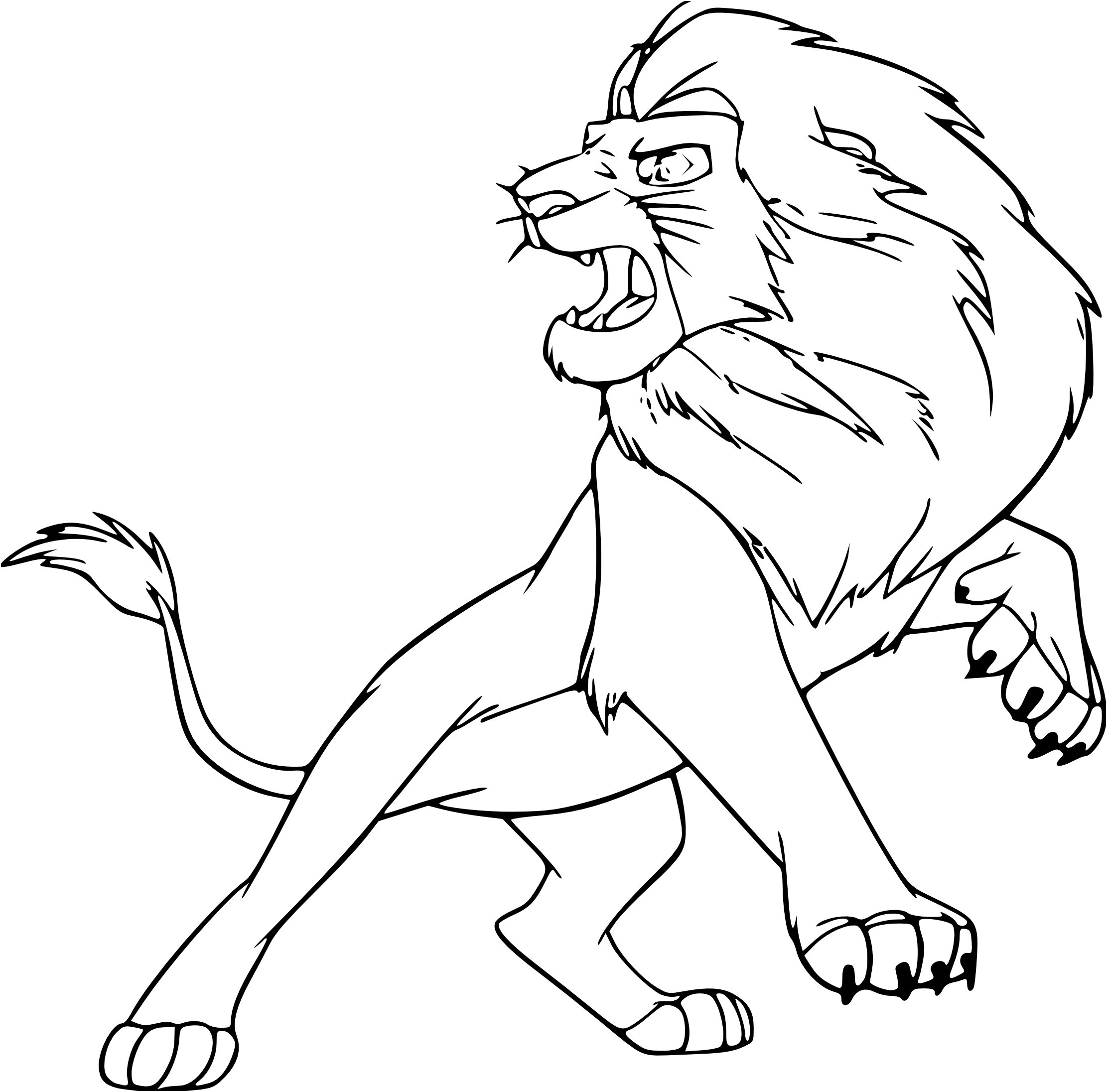 dessin a colorier du roi lion