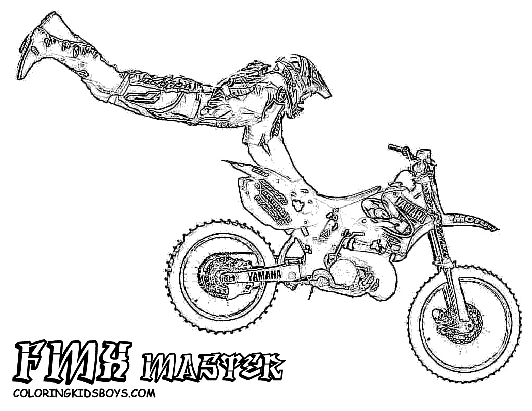 motocross bikes coloring pages