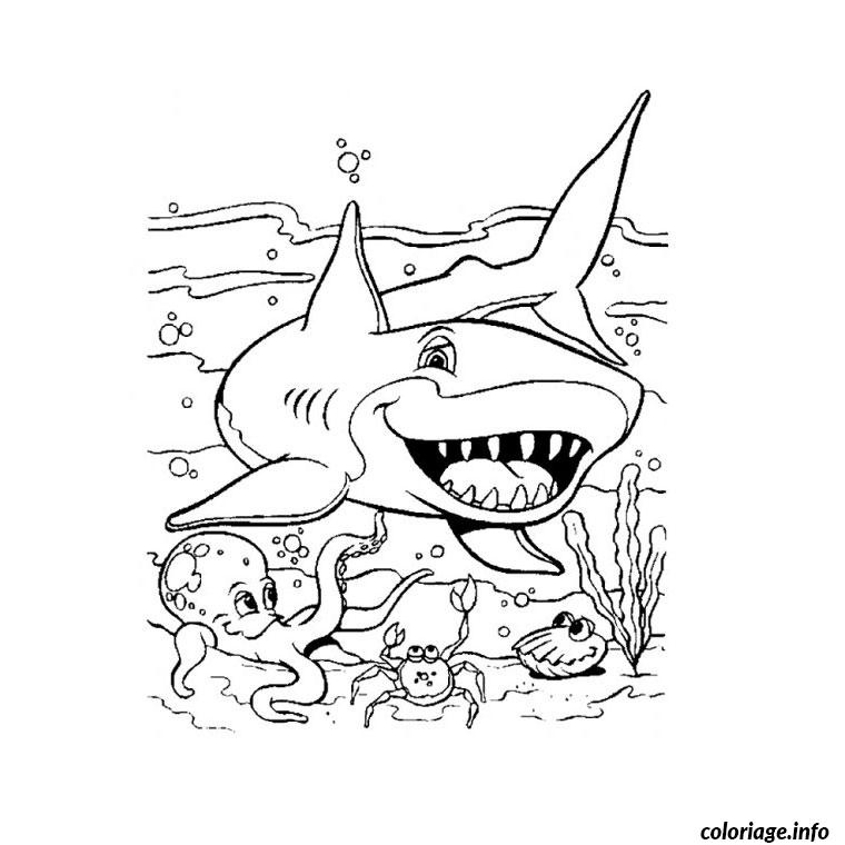 requin coloriage dessin