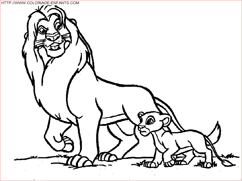 coloriage de lion imprimer