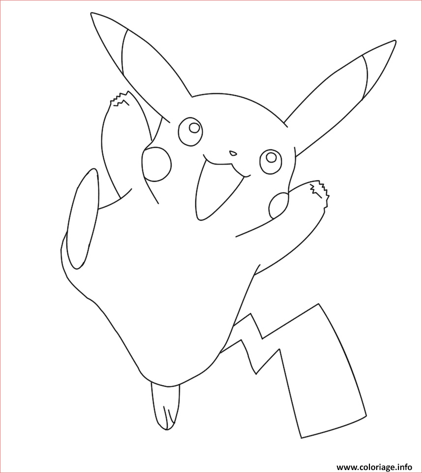 pikachu pokemon go coloriage
