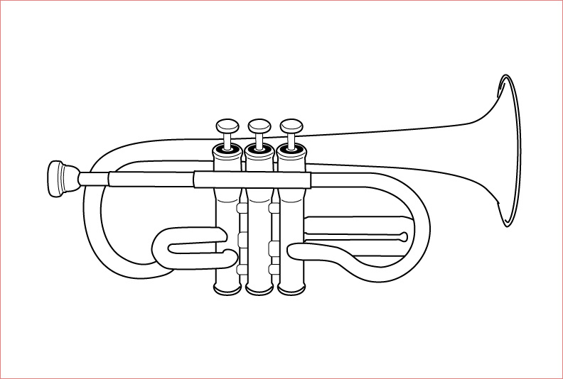 Coloriage trompette