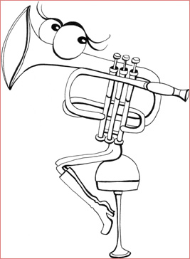 trumpet coloriage