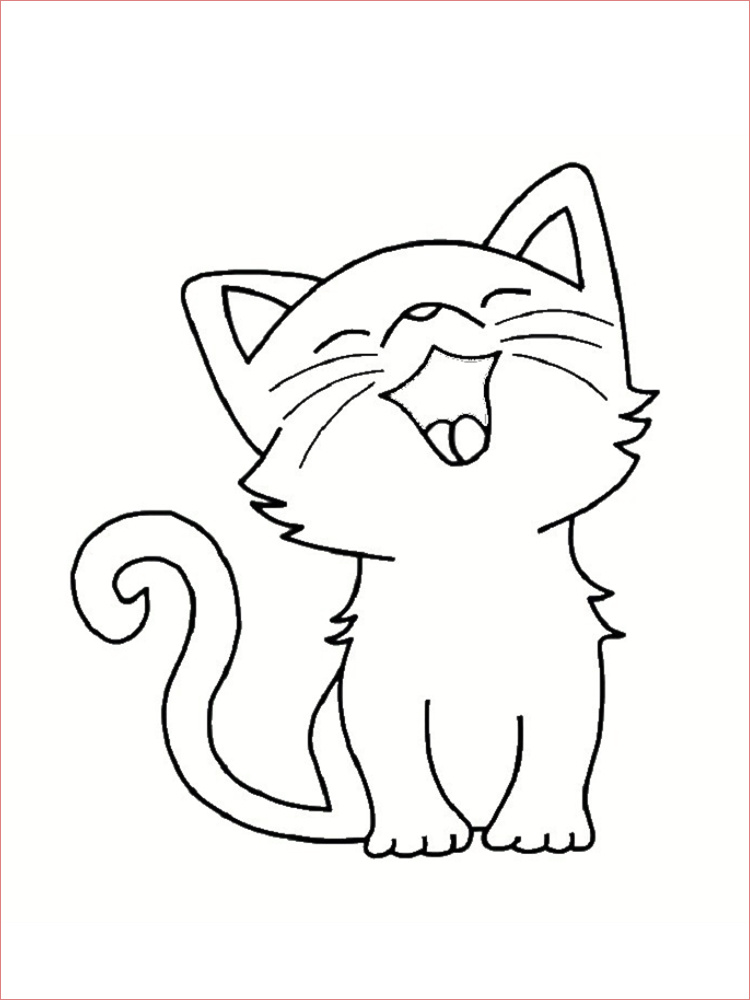 dessin de chat facile a imprimer gratuit