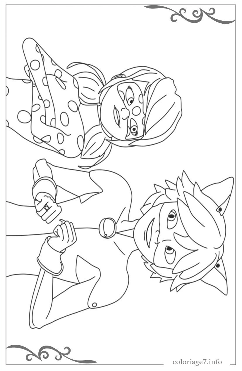 Miraculous les aventures de Ladybug et Chat Noir coloriage 4