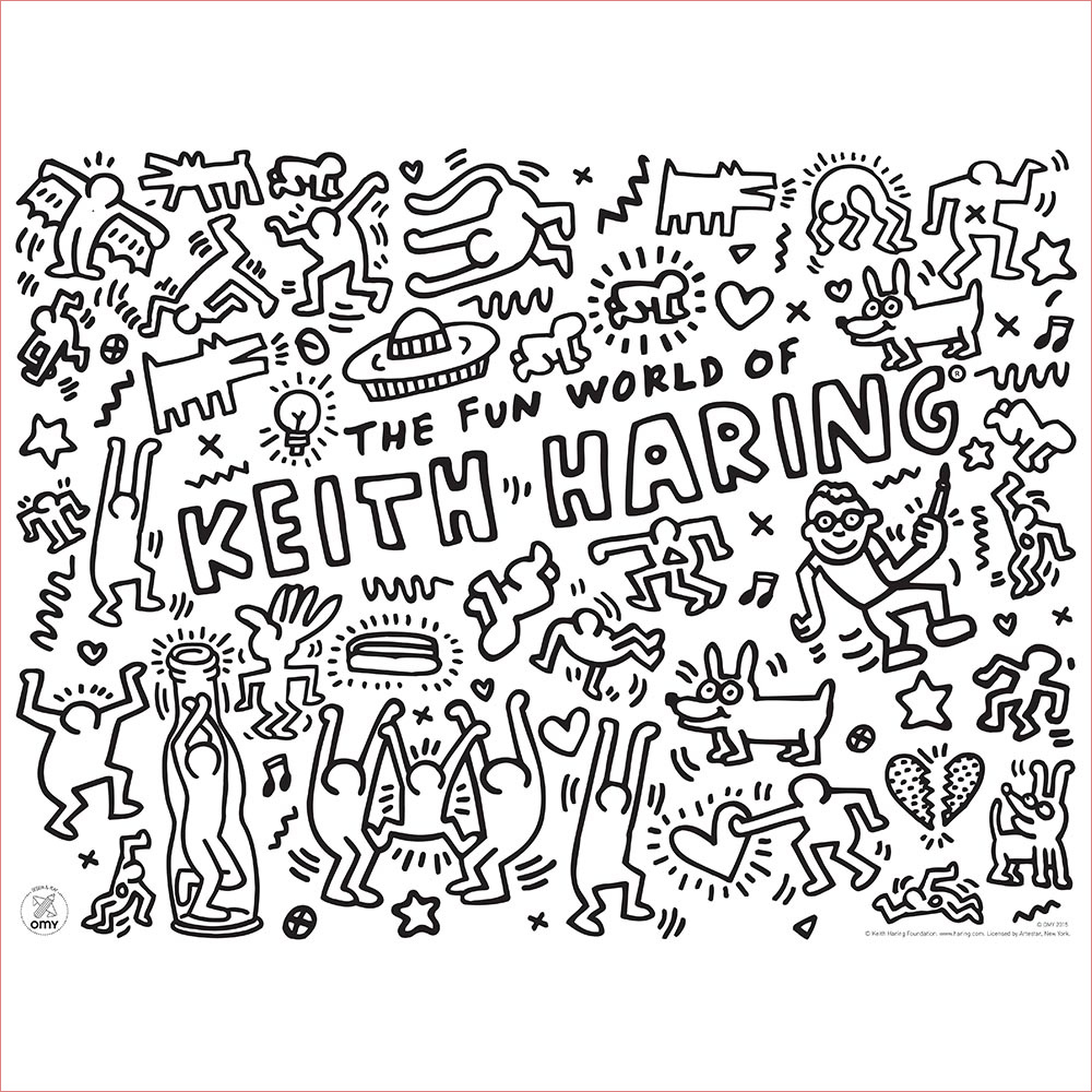 keith haring maternelle coloriage