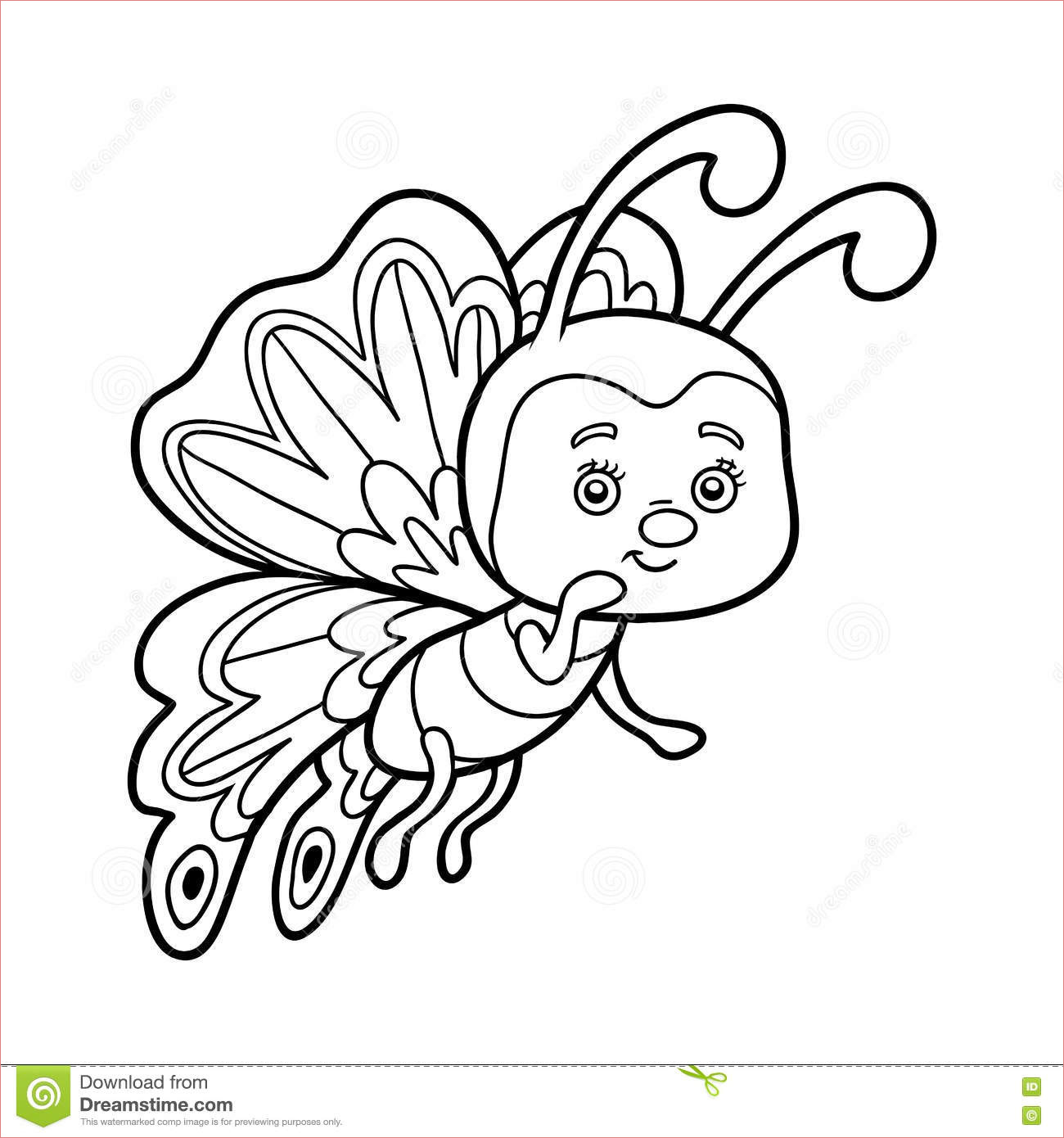 illustration stock livre coloriage papillon image