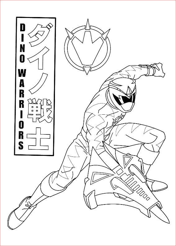 coloriage power rangers dino charge