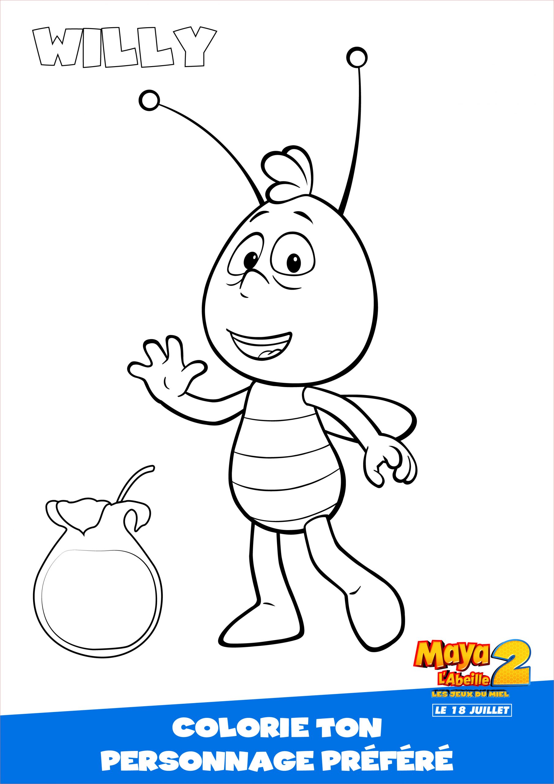 Coloriage Willy l abeille